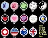 Custom Engraved Stainless Steel with Enamel Pet Id Tag - Medium