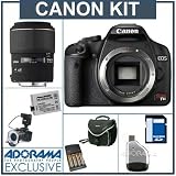 Canon EOS Digital Rebel T1i SLR Camera Dental Kit - Economy Version - Black Finish- - with Sigma 105/2.8 Macro Lens, Adorama Macro Ring Flash, Spare LP-E5 Type Battery, AA NiMH Batteries w/Charger, 8GB SD Memory Card, Card Reader, Backpack / Shoulder Bag