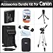 Accessories Bundle Kit For Canon PowerShot ELPH 500 HS, S95 Digital Camera Includes Extended (1200 maH) Replacement Canon NB-6L Battery + AC/DC Charger + 50 Inch Pro Tripod w/ Case + Hard Case + USB 2.0 Sd Reader + LCD Screen Protectors + More