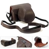 i-Beans Leather Case For OLYMPUS E-PL1 / E-PL1s Camera(Brown) PUレザー速写ケースwithストラップ(For E-PL1 / E-PL1s / E-PL2)　ブラウン(全2色） DSLR Leather(434-2)