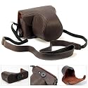 i-Beans Leather Case For OLYMPUS E-PL1 / E-PL1s Camera(Brown) PUレザー速写ケースwithストラップ(For E-PL1 / E-PL1s / E-PL2)　ブラウン(全2色） DSLR Leather(434-2)
