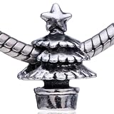 Pandora Style Bead Christmas Tree Gold Star European Charm Bead Gift Fits Pandora Bracelet