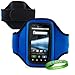 Quality BLUE HTC Droid Incredible 2 Armband with Sweat Resistant lining for HTC Droid Incredible 2 3G Android Phone (Verizon) + Live * Laugh * Love VanGoddy Wrist Band!!!