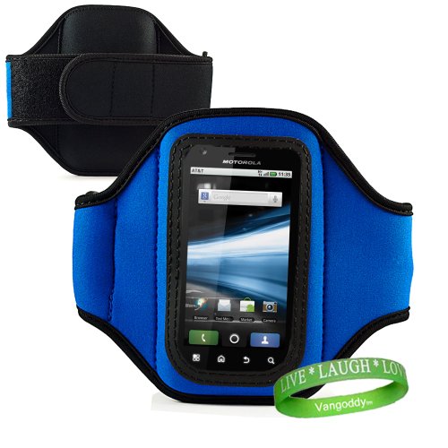 HTC Explorer and HTC Pico Android Phone Neoprene Exercise Armband (BLUE)