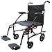 Drive Medical Fly Lite Ultra Lightweight Transport Wheelchair, Burgundy Frame, 19