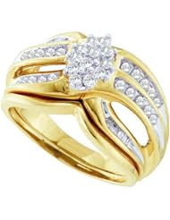 0.50CTW DIAMOND CLUSTER BRIDAL RING