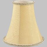 Progress Beige silk Dupioni shade with braided trim and uno-fitter - Beige Silk Dupioni Finish