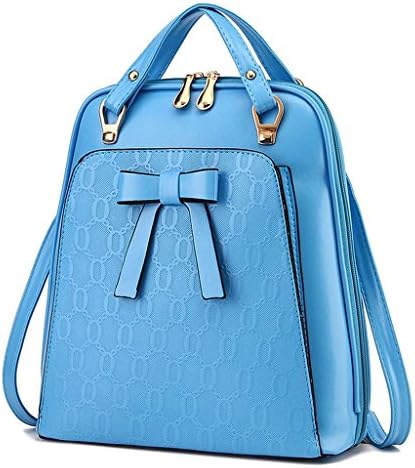 HUOHONGMEIGUI Youth Girls College Bag PU Leather Daypack
