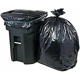 Plasticplace 95 Gallon Trash Bags, 1.5 Mil, 61"W x 68"H, Black, 50/Case
