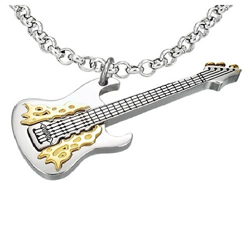 Cored Unisex-Anh&auml;nger Edelstahl Gitarre ohne Kette E8 Preisvergleich