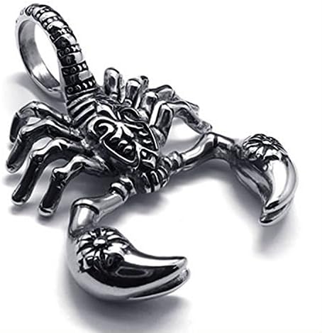 886Mygoodie Jewelry The Scorpion King Stainless Steel Tribal Biker Mens Necklace Pendant 18-26 inch Chain