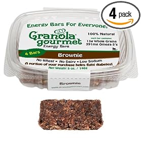 Granola Gourmet Brownie ORIGINAL RECIPE Energy Bars, Bakery Multi-Pack, 4-Count Bars (Pack of 4)