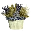 Lavender Meadow Tabletop Dried Floral Arrangement - White Container