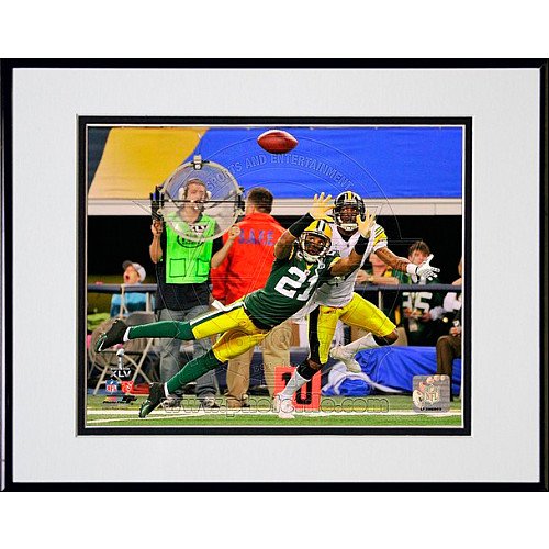 Photo File Green Bay Packers Charles Woodson Super Bowl XLV Framed Photo