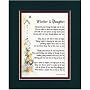 A Mother & Daughter" Touching 8x10 Poem, Double-matted In Dark Green/Burgundy And Enhanced With Watercolor Graphics.
