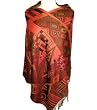 SilkNOW Silk Pashmina Rusty Red Scarf