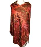 silkNOW Silk Pashmina Rusty Red Scarf