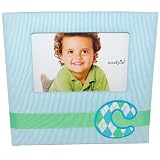 Mud Pie Initial Baby Boy Blue Initial Fabric... by Mud Pie