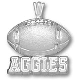 Texas A&M University Aggies Football Pendant (Silver)
