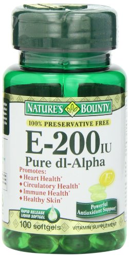 Nature's Bounty Natural Vitamin E, 200IU, 100 Softgels