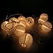 Oriental Lantern Outdoor Indoor String Lights 11 Feet Length 10 Lights, White