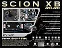 BassForms BF210XB (R) 2003-2006 1-Inch - 10-Inch Sealed Right Scion XB Fiber Glass Enclosure