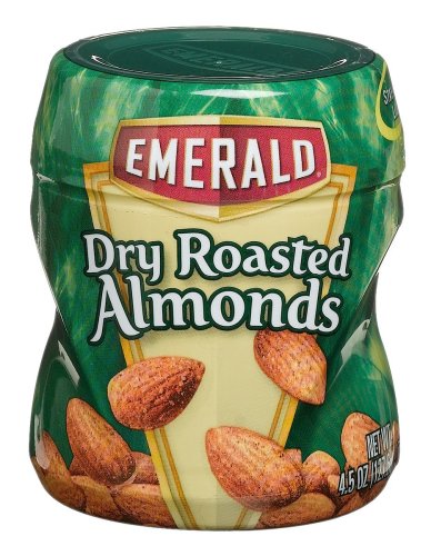 Emerald Nuts Dry Roasted Almonds, 4.5-Ounce Canisters (Pack of 12) by Emerald Nuts