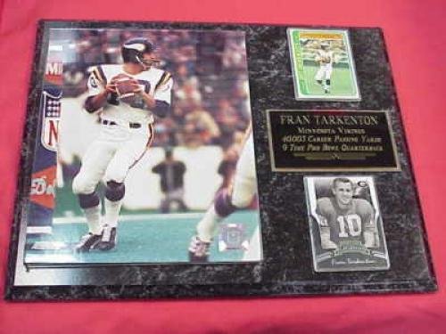 Vikings Fran Tarkenton 2 Card Collector Plaque