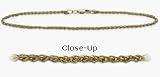 10 Karat Yellow Gold 10 Inch Wheat Style Anklet
