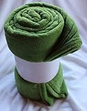 Microfaser Mikrofaser Decke Kuscheldecke gras grün 240 x 220 cm Tagesdecke Wohndecke Fernsehdecke Sofadecke