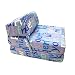 Kitchen & Housewares : Chair Bed - Alphapet Blue Fabric