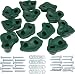 Textured Rock Holds Set of 12, Green