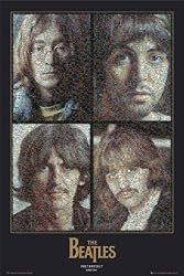 The Beatles - Mosaic Music Poster (Mosaic Poster Made Of Thousands Of Images) (John, Paul, George & Ringo) (Size: 24" x 36")