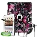 Stylishly Designed Hard Cover Snap on Case, iPad Cover for Apple iPad MB292LL/A Tablet (16GB, 32GB, Wifi + 3G)- Purple and Pink Butterfly Print + Custom Cut iPad Screen Protector + ipad Earphones with Microphone + ipad Stylus Pen Black + Live * Laugh * Love VG Silicone Wrist band!!!