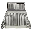 Woolrich Grey Striped Quilt - Full/Queen