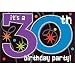 The Party Continues 30th Birthday Invitations 8ct