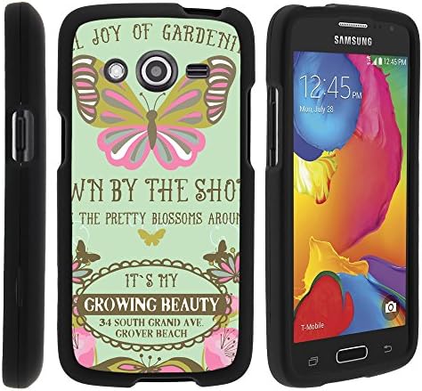 Samsung Galaxy Avant Case, Slim Fit Snap On Cover with Unique, Customized Design for Samsung Galaxy Avant SM-G386T (T Mobile, MetroPCS) from MINITURTLE | Includes Clear Screen Protector and Stylus Pen - Beautiful Pastel Butterfly