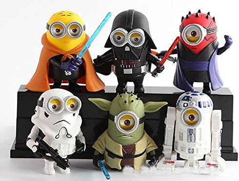 Figure Toys Set of 6 MINIONS Action Figures 8cm Height, PVC Material