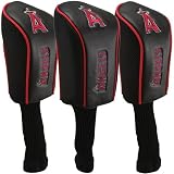 MLB Los Angeles Angels of Anaheim 3-Pack Golf Club Headcovers - Black