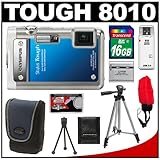 Olympus Stylus Tough-8010 Shock & Waterproof Digital Camera (Blue) with 16G ....