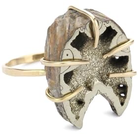 Melissa Joy Manning Elements 14k Gold Ammonite Horseshoe Ring