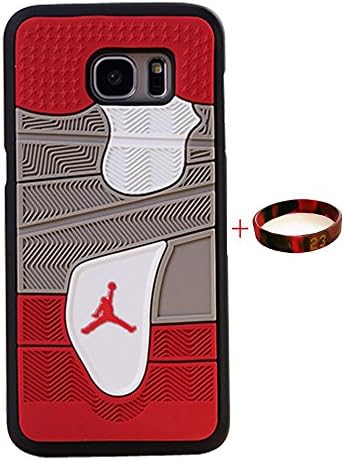 Huapusi Samsung Galaxy S7edge CASE,Shoes Showcase Jordan ,Michael Air Jordan For Samsung Galaxy S7edge Case Cover 3D Sneaker Sole Rubber,Rubber Feels Looks like the Sneaker Sole Thin For (Red/Black)