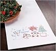 Bucilla Christmas Expressions Stamped Embroidery Table Runner 14"X44" 86076, 1 Item(s)/Order