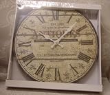 Large Cream Black, with Red Antiques Vintage Style Wall Clock