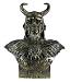 Norse God Loki Bronze Finish Bust Statue Viking
