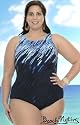 Beach Native Sunset Plus Size High Neck Swimsuit - Women's Swimwear Plus Size Swimsuits