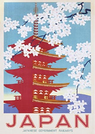 Japanese Government Railways Advertising Art Art 61x91.5cm Poster