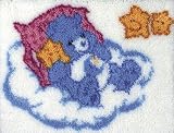CARE BEAR LATCH HOOK KIT 20X27-BEDTIME BEAR ON A CLOUD