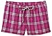 Ladies Soft & Cozy Plaid Flannel Pajama Boxer Shorts Juniors Sizes: XS-4XL