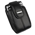 RIM Blackberry 8800, 8830 PDA Permium OEM Original Lambskin Black Leather Swivel Holster Case with Belt Clip -13143-001